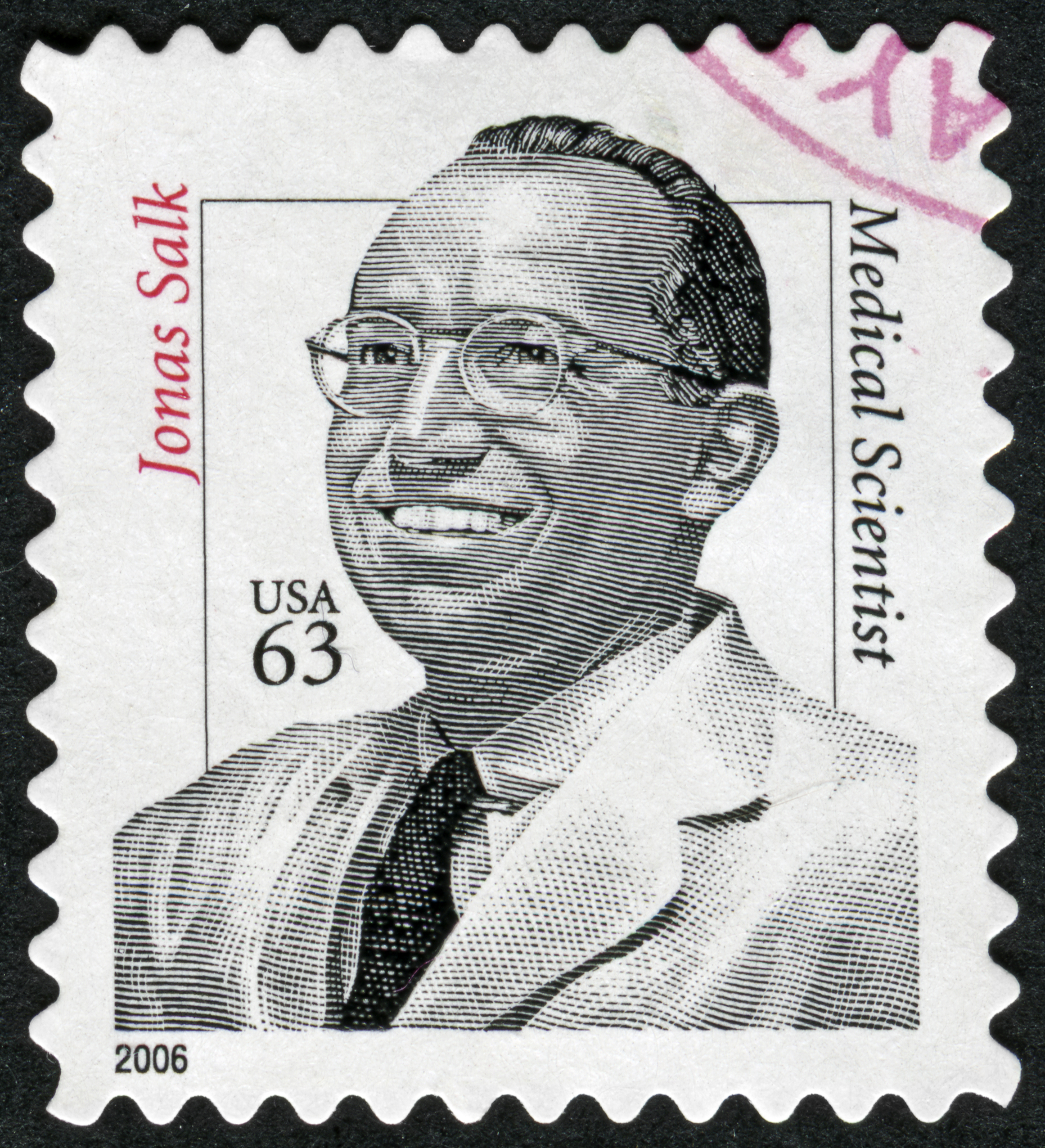 stamp of Jonas Salk