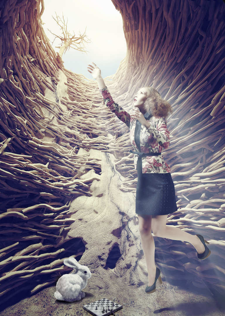 girl in the rabbit hole