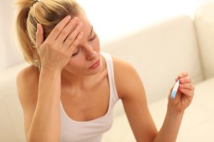 woman with a fever