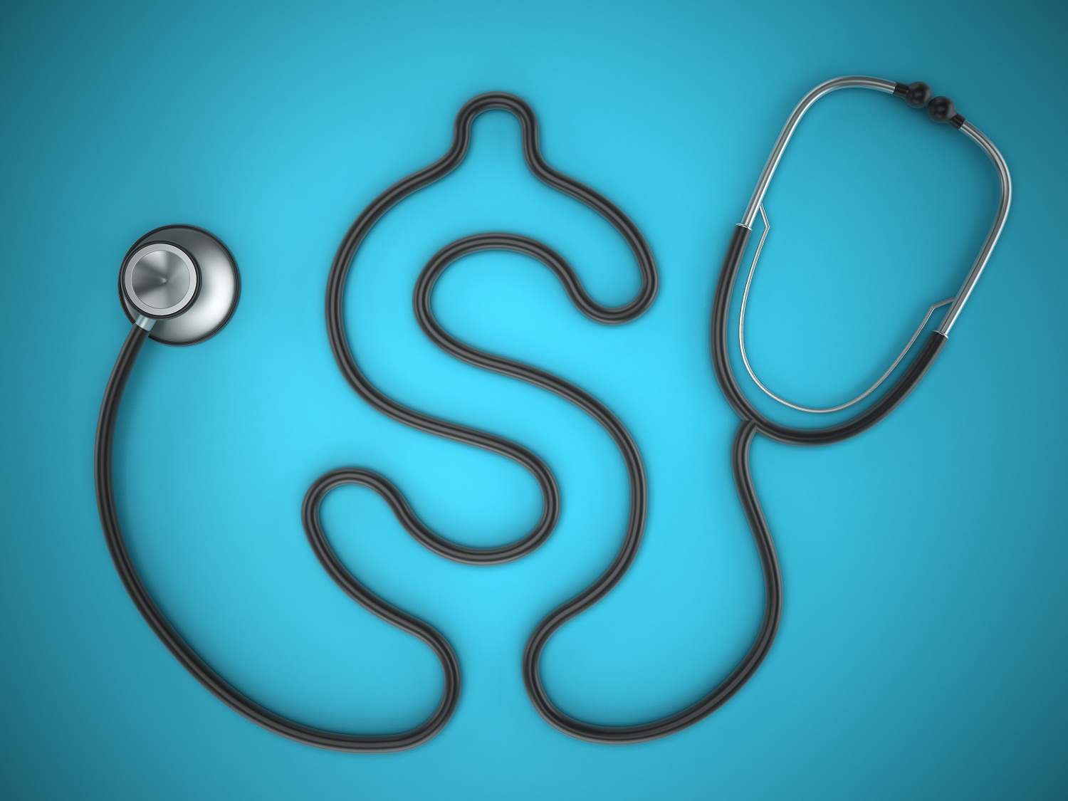 stethoscope in shape of dollar sign