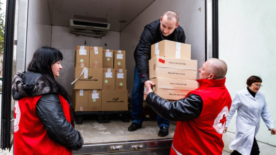 unloading measles vaccines in the Ukraine Is Recent MMR Vaccine Campaign Linked to Reported Measles Outbreak in Ukraine?