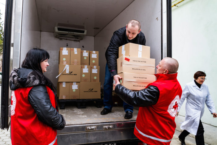 unloading measles vaccines in the Ukraine Is Recent MMR Vaccine Campaign Linked to Reported Measles Outbreak in Ukraine?