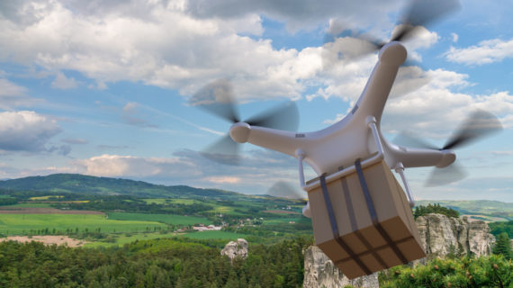 drone delivering a package Drones to Deliver Vaccines to South Pacific Island