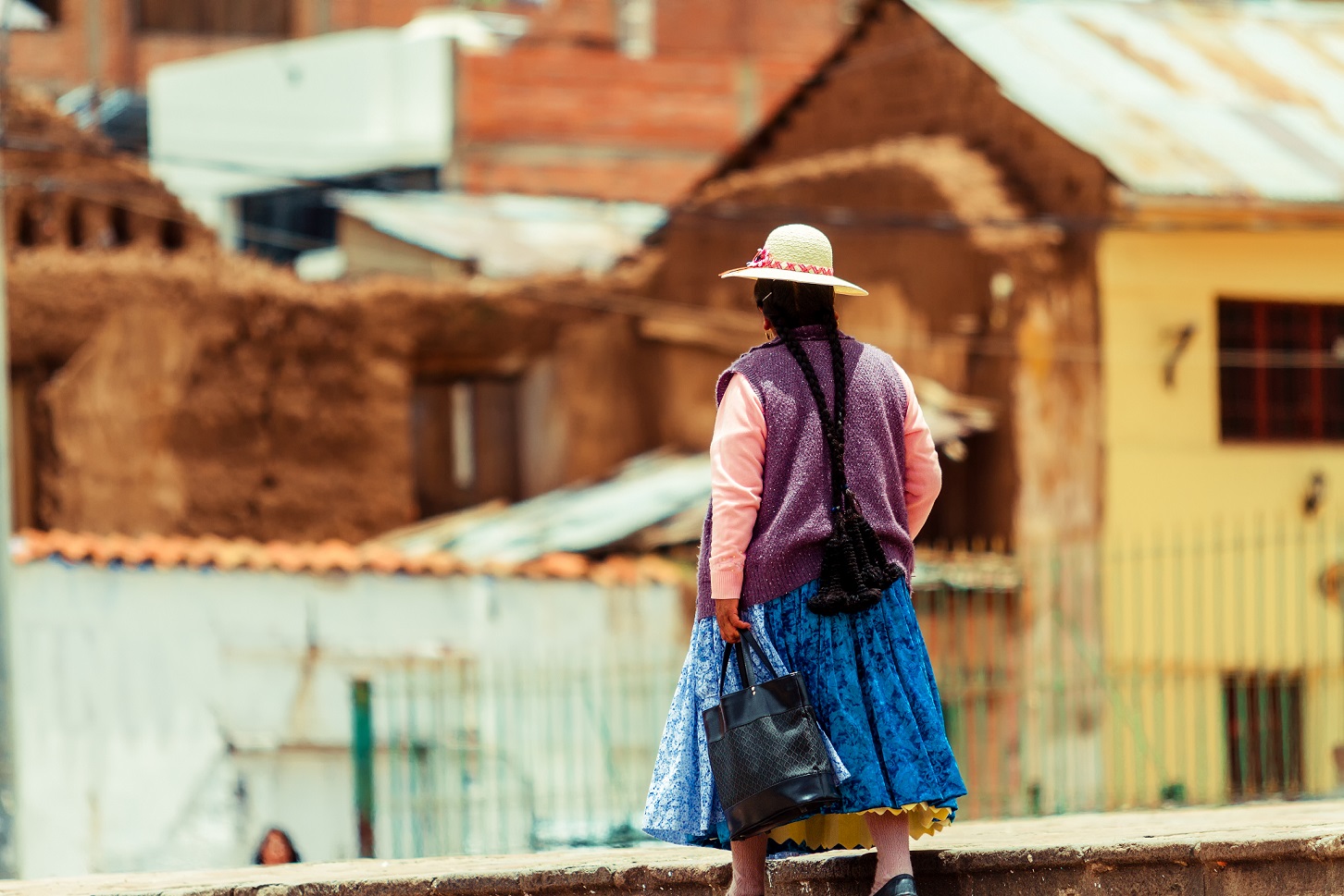 woman walking in Peru