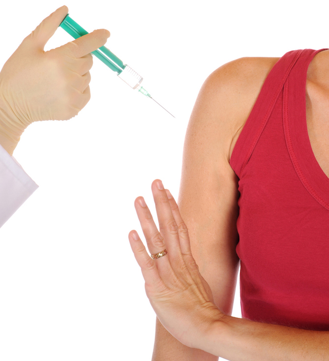 refusing vaccine