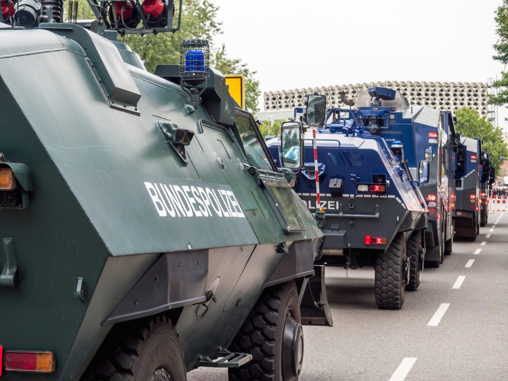 German water cannon vehicles