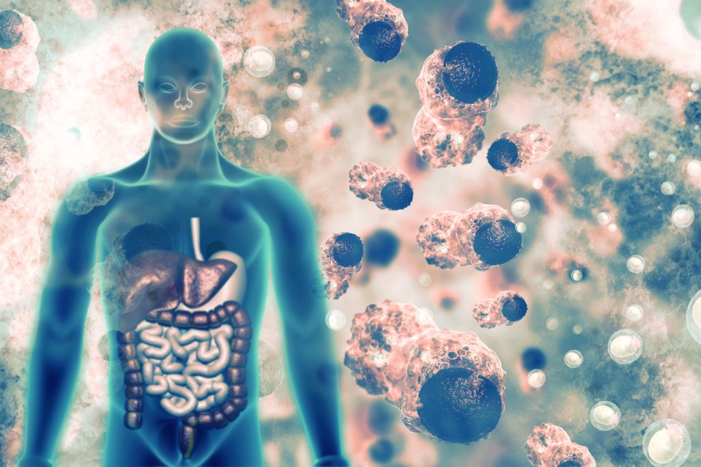 human body and cancer cells