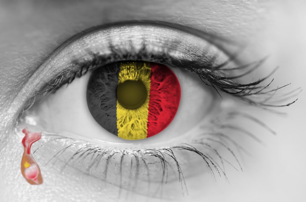 eye with Belgian flag
