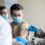 solider gets vaccine