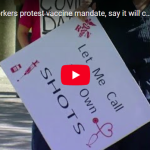 healthcare workers protest vaccine mandate