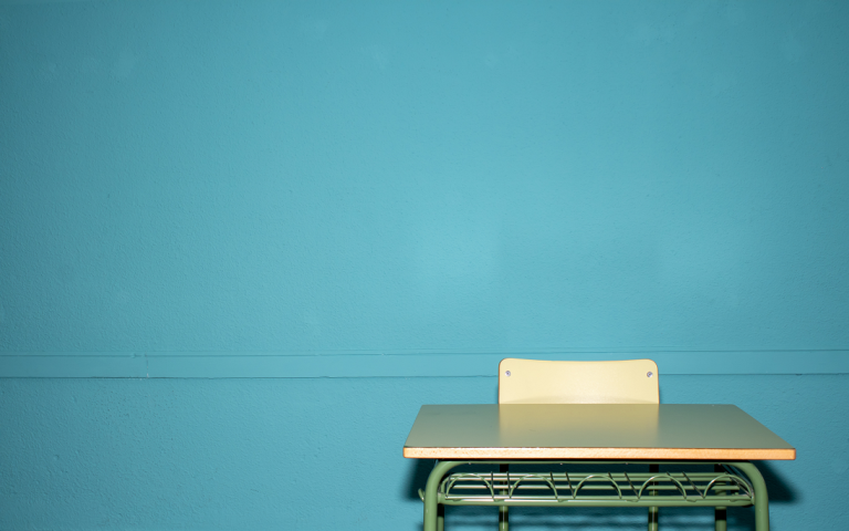 empty school desk